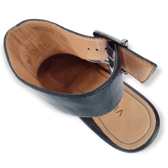 Vionic Lacey Block Heel Shoes Size 8.5 Leather Black Round Toe Orthotic Insole - Picture 12 of 15